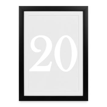 20. 20. JAHRESTAG. 20-JÄHRIGES JUBILÄUM. 20 JAHRE. - Gerahmtes Poster (27 × 37 cm) - Schwarz - Vorne