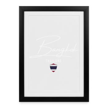Bangkok Thailand, elegant design Bangkok - Framed poster (27 × 37 cm) - black - Front