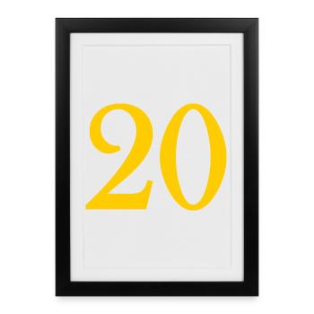 20. 20th ANNIVERSARY. 20 YEARS ANNIVERSARY. 20 YEARS. - Framed poster (27 × 37 cm) - black - Front