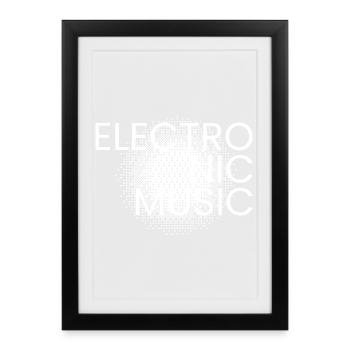 Electronic Music Poster - Framed poster (27 × 37 cm) - black - Front