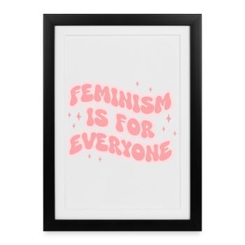 Le féminisme est pour tout le monde - Affiche encadrée (27 × 37 cm) - noir - Devant
