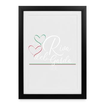 Riva del Garda, Gardasee - Gerahmtes Poster (27 × 37 cm) - Schwarz - Vorne