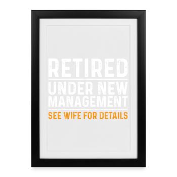 Retraite regérée – Voir Femme - Affiche encadrée (27 × 37 cm) - noir - Devant