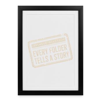 Every Folder Tells a Story - Framed poster (27 × 37 cm) - black - Front