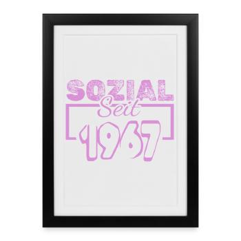 1967 - Affiche encadrée (27 × 37 cm) - noir - Devant