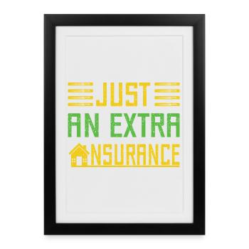 Agent d’assurance juste une assurance encore plus drôle - Affiche encadrée (27 × 37 cm) - noir - Devant