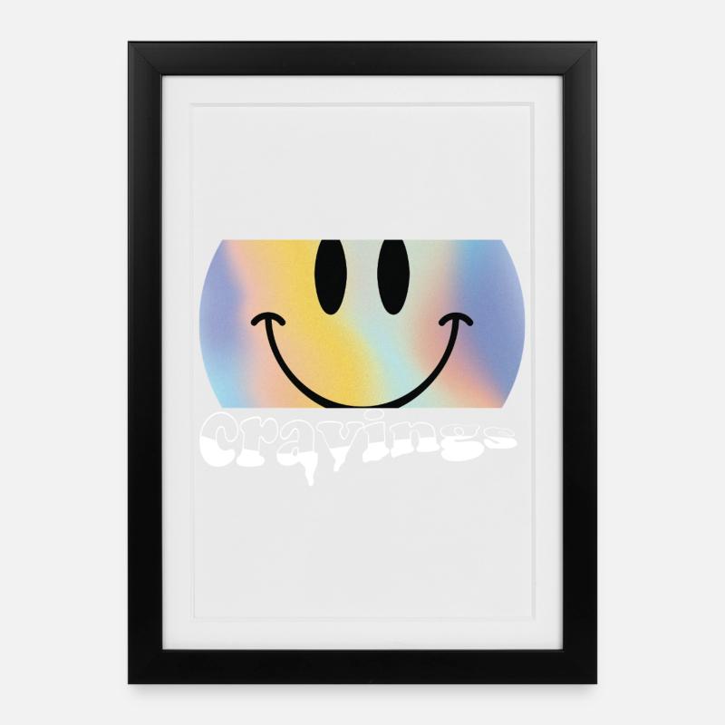 Tie-Dye Cravings Logo - Gerahmtes Poster (27 × 37 cm) - Schwarz