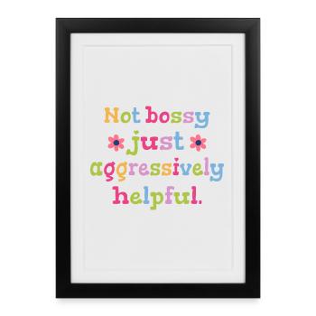 Not determining, just helpful humor - Framed poster (27 × 37 cm) - black - Front
