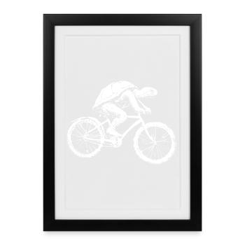 Bicycle Turtle - Framed poster (27 × 37 cm) - black - Front