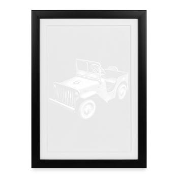 Caisse à savon - Affiche encadrée (27 × 37 cm) - noir - Devant
