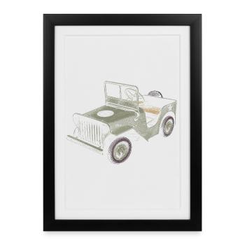 Caisse à savon - Affiche encadrée (27 × 37 cm) - noir - Devant