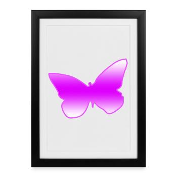 Butterfly - Framed poster (27 × 37 cm) - black - Front