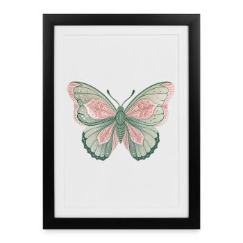 Papillon - Affiche encadrée (27 × 37 cm) - noir - Devant