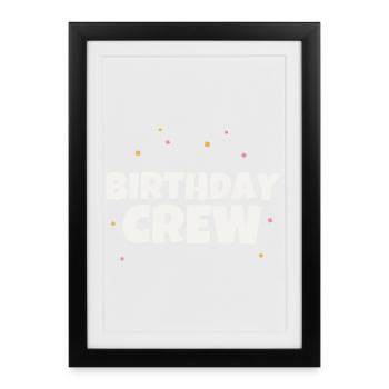 Groupe de célébration de l’équipe de l’équipe d’anniversaire - Affiche encadrée (27 × 37 cm) - noir - Devant