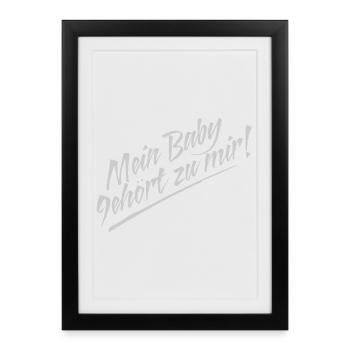 Mon bébé - Affiche encadrée (27 × 37 cm) - noir - Devant