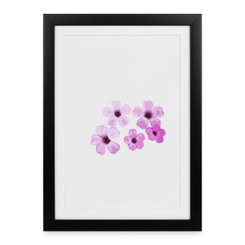 Fleurs - Affiche encadrée (27 × 37 cm) - noir - Devant