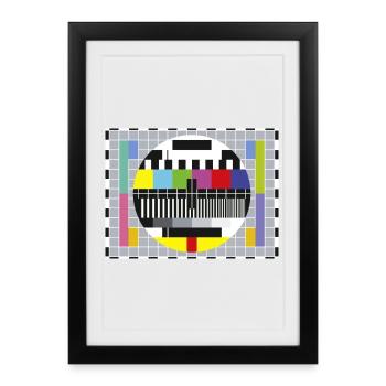 Test-Bild - Gerahmtes Poster (27 × 37 cm) - Schwarz - Vorne