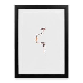 drill - Framed poster (27 × 37 cm) - black - Front