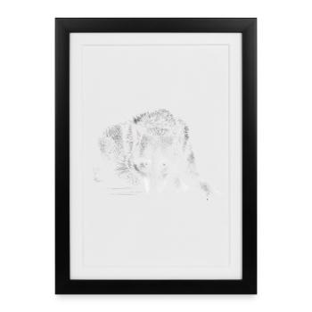 Wolf - Framed poster (27 × 37 cm) - black - Front