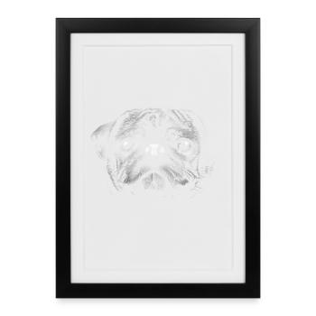 Pug - Framed poster (27 × 37 cm) - black - Front