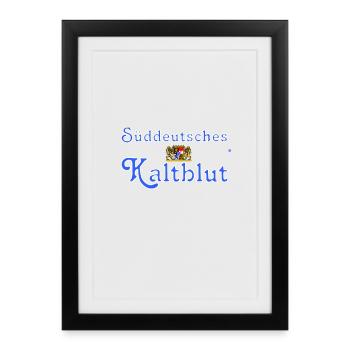 sueddeutscheskaltblutmitbayernwappen - Gerahmtes Poster (27 × 37 cm) - Schwarz - Vorne
