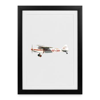 avion - Affiche encadrée (27 × 37 cm) - noir - Devant