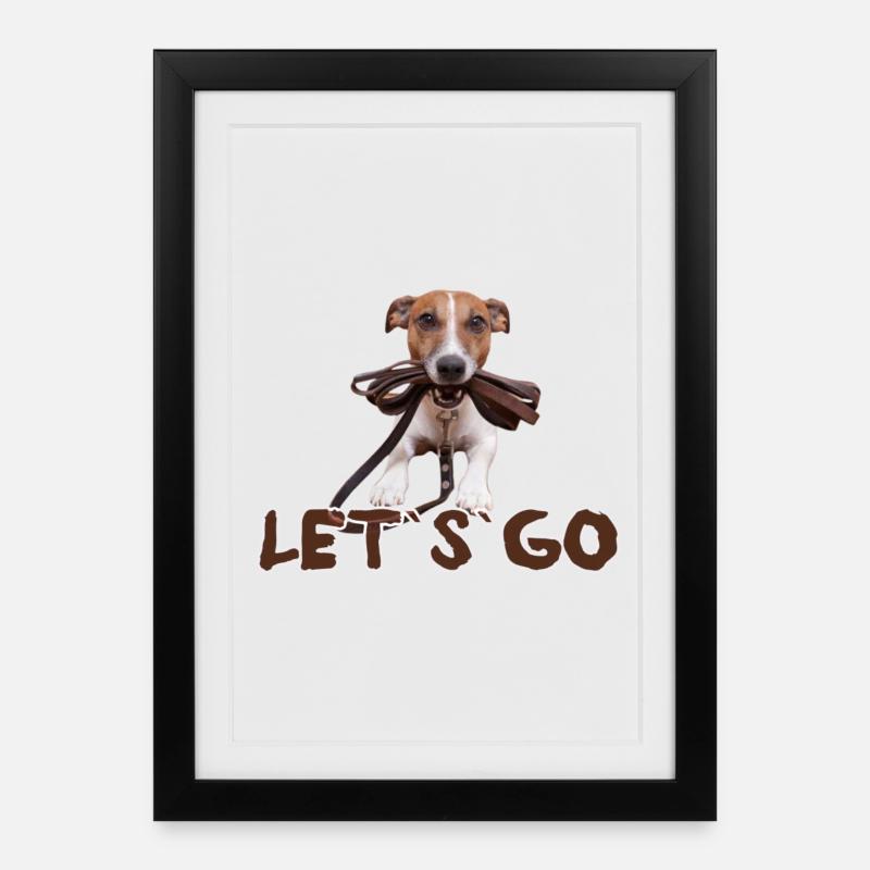 jack russel - Affiche encadrée (27 × 37 cm) - noir