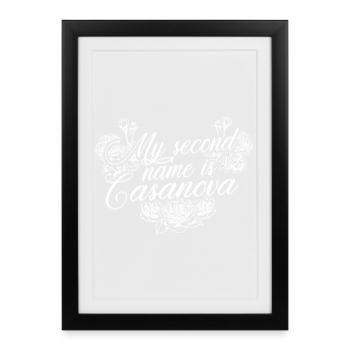 MY Second Name Is Casanova - Framed poster (27 × 37 cm) - black - Front