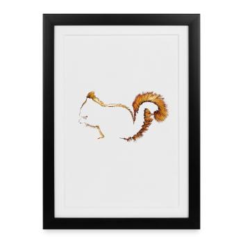 Squirrel - Framed poster (27 × 37 cm) - black - Front