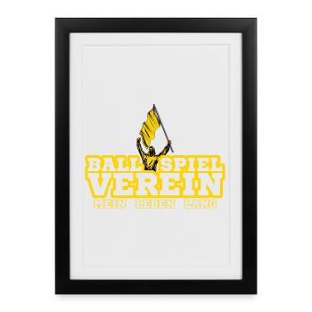 Dortmund Football Fan - Affiche encadrée (27 × 37 cm) - noir - Devant