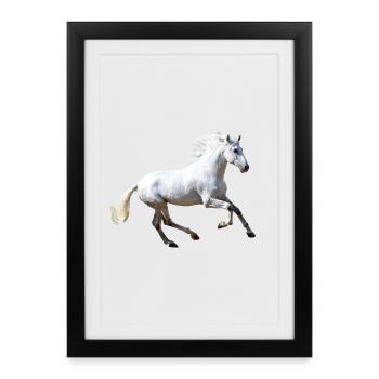Cheval - Affiche encadrée (27 × 37 cm) - noir - Devant