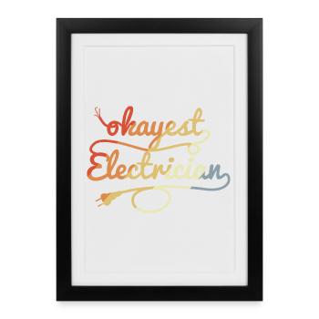 Electrician joke - Framed poster (27 × 37 cm) - black - Front