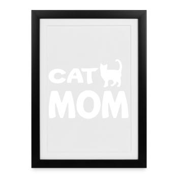 Cat Mom - Framed poster (27 × 37 cm) - black - Front