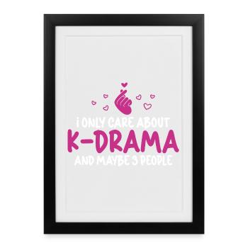Conception de la série K-pop coréenne K-drama - Affiche encadrée (27 × 37 cm) - noir - Devant