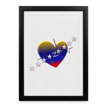LATENTE VENEZUELA - Affiche encadrée (27 × 37 cm) - noir - Devant