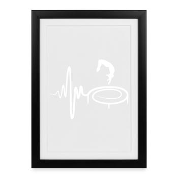 Trampoline Child - Framed poster (27 × 37 cm) - black - Front