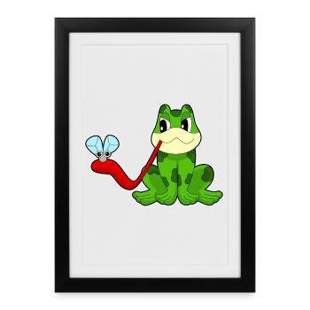 Mouche grenouille - Affiche encadrée (27 × 37 cm) - noir - Devant