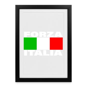 FORZA ITALIA - Framed poster (27 × 37 cm) - black - Front