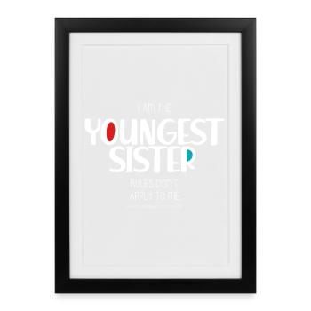 Sœur cadette - Affiche encadrée (27 × 37 cm) - noir - Devant