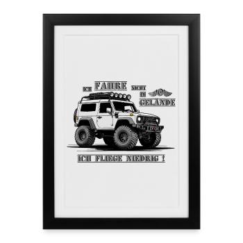 Véhicule tout-terrain - Affiche encadrée (27 × 37 cm) - noir - Devant