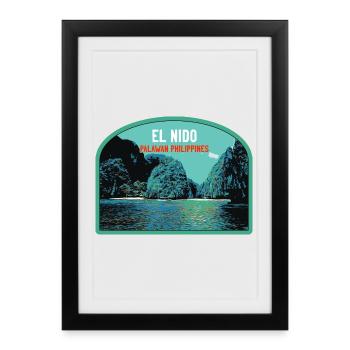 El Nido, Palawan, Philippines, Amazing Cliffs - Framed poster (27 × 37 cm) - black - Front