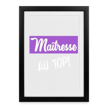 DANKE, HERRIN - Gerahmtes Poster (27 × 37 cm) - Schwarz - Vorne