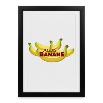 TOUT BANANE - Affiche encadrée (27 × 37 cm) - noir - Devant