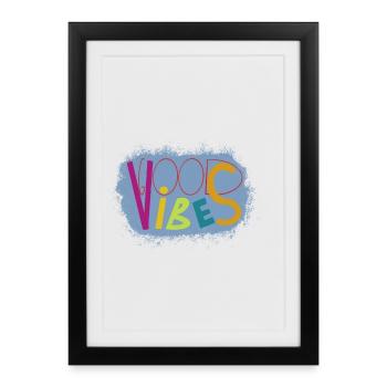 Vibrant Vibes Art Design - Framed poster (27 × 37 cm) - black - Front