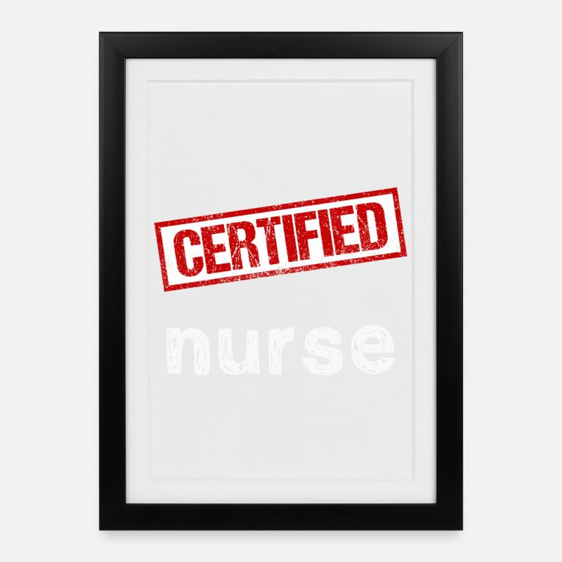 Infirmier - Affiche encadrée (27 × 37 cm) - noir