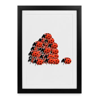 Un tas de chance - Wolly Sheepling Gaming - Affiche encadrée (27 × 37 cm) - noir - Devant