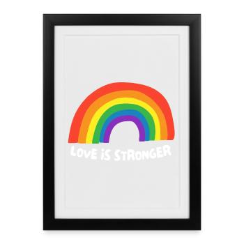 Love is stronger. LGBT - Framed poster (27 × 37 cm) - black - Front