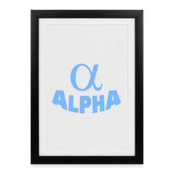 ALPHA - Affiche encadrée (27 × 37 cm) - noir - Devant