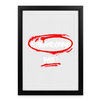 Humorous slogan against the disease - Framed poster (27 × 37 cm) - black - Front