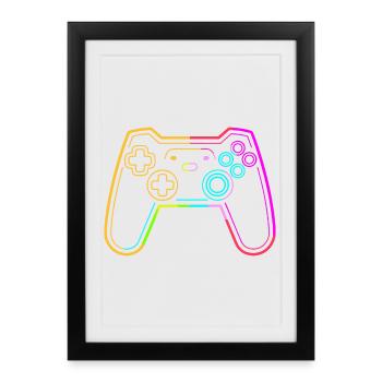 Croquis de jeux vidéo - Affiche encadrée (27 × 37 cm) - noir - Devant